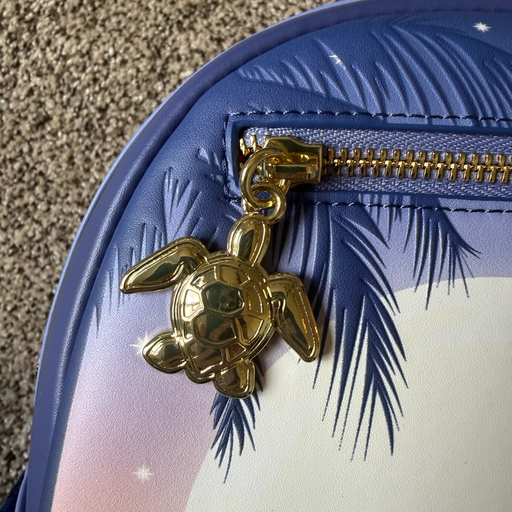 Loungefly Lilo and Stitch Floral Sunset Scene mini backpack NWT - Picture 2 of 6